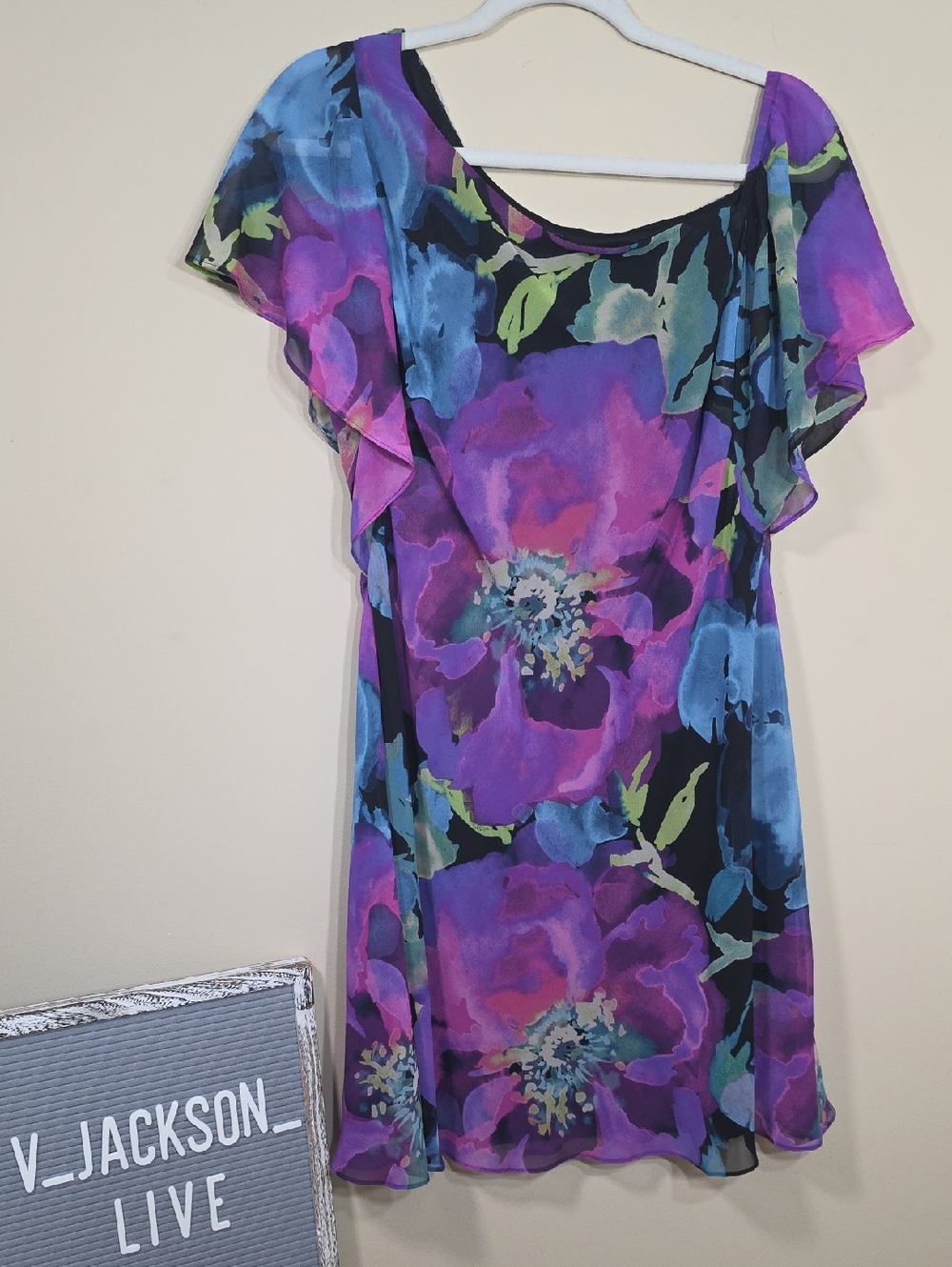 American Living Floral Chiffon Dress Size 8